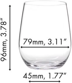 Riedel Witte Wijnglazen O Wine - Viognier / Chardonnay - 6 Stuks -Beste Keukengerei 041400005 dimensions MfVXbFDT 2 1