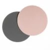 Jay Hill Onderzetters - Vegan Leer - Grijs / Roze - Dubbelzijdig - ø 10 Cm - 6 Stuks -Beste Keukengerei 061113998236 1 1