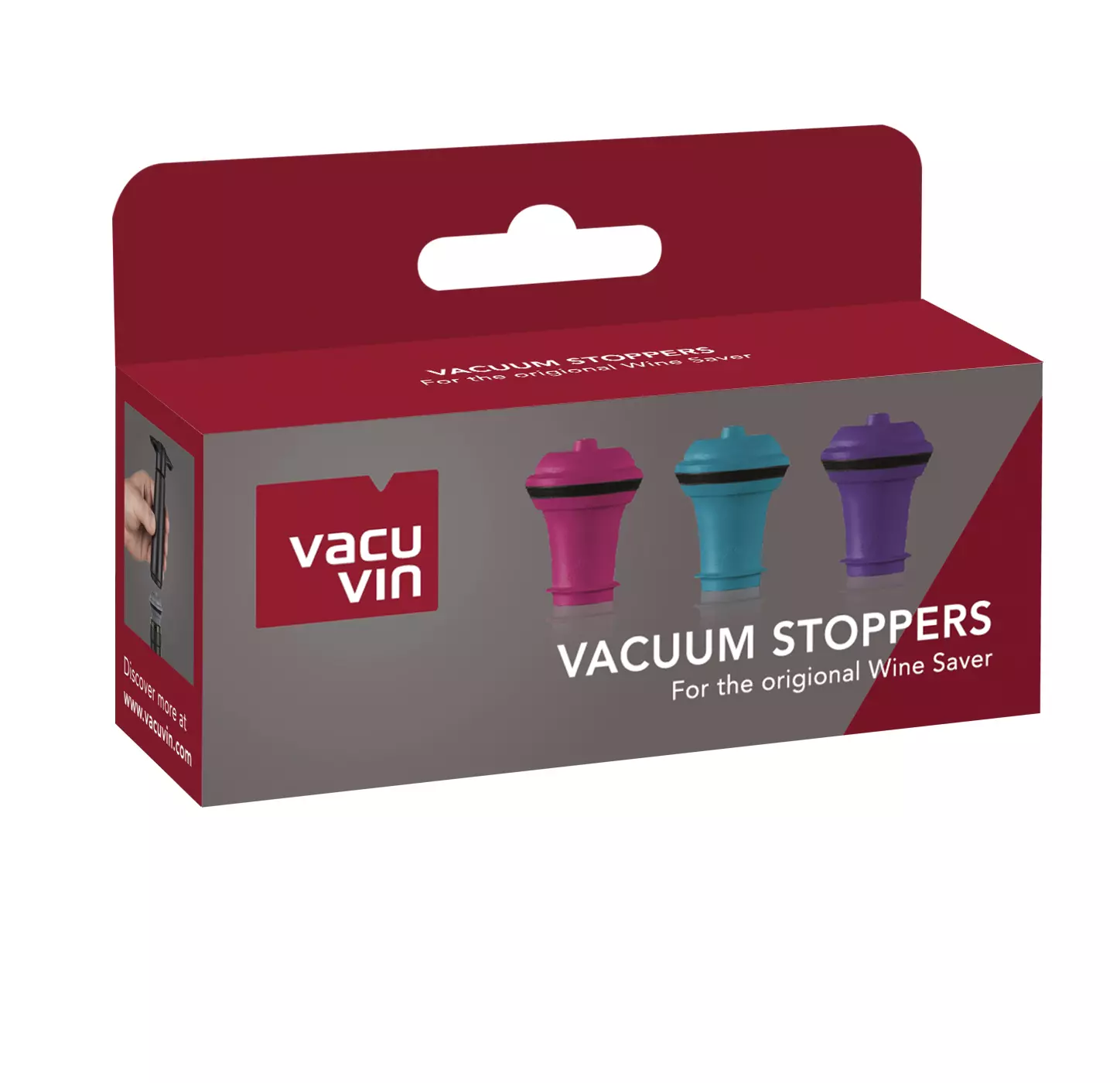 Vacu Vin Wijnstopper Vacuum Wine Stopper - Gekleurd - 3 Stuks 6 Vacu Vin Wijnstopper Vacuum Wine Stopper - Gekleurd - 3 Stuks - Afbeelding 4