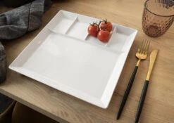Fonduebord / Gourmetbord - 5 Vakken - Wit - 24 X 24 Cm -Beste Keukengerei 1 gourmet bord 3