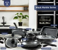 Westinghouse Pannenset Black Marble (Grillpan 28 Cm + Wokpan ø 30 Cm) - Inductie En Alle Andere Warmtebronnen 20 Westinghouse Pannenset Black Marble (Grillpan 28 Cm + Wokpan ø 30 Cm) - Inductie En Alle Andere Warmtebronnen -Beste Keukengerei 1200x1036 1