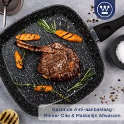 Westinghouse Pannenset Black Marble (Grillpan 28 Cm + Wokpan ø 30 Cm) - Inductie En Alle Andere Warmtebronnen 15 Westinghouse Pannenset Black Marble (Grillpan 28 Cm + Wokpan ø 30 Cm) - Inductie En Alle Andere Warmtebronnen -Beste Keukengerei 1200x1200 79