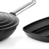 Westinghouse Pannenset Performance (Wokpan + Grillpan) ø 28 Cm - Zwart - Inductie En Alle Andere Warmtebronnen