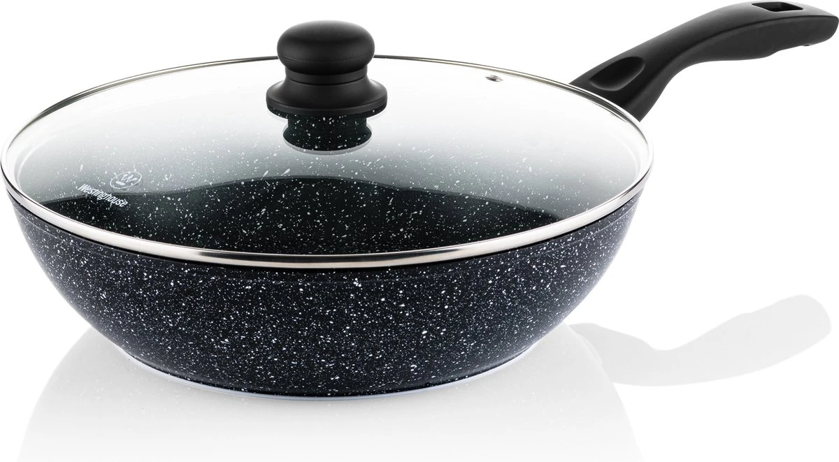 Westinghouse Pannenset Black Marble (Grillpan 28 Cm + Wokpan ø 30 Cm) - Inductie En Alle Andere Warmtebronnen 10 Westinghouse Pannenset Black Marble (Grillpan 28 Cm + Wokpan ø 30 Cm) - Inductie En Alle Andere Warmtebronnen - Afbeelding 8