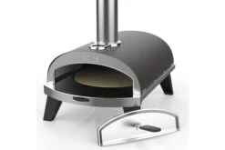 ZiiPa Pizza Oven Piana - Houtgestookt - Met Thermometer - Leisteen - Voor ø 30 Cm Pizza's - Roterende Pizzasteen -Beste Keukengerei 159548