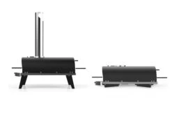 ZiiPa Pizza Oven Piana - Houtgestookt - Met Thermometer - Leisteen - Voor ø 30 Cm Pizza's - Roterende Pizzasteen -Beste Keukengerei 159553