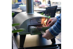 ZiiPa Pizza Oven Piana - Houtgestookt - Met Thermometer - Leisteen - Voor ø 30 Cm Pizza's - Roterende Pizzasteen -Beste Keukengerei 159597