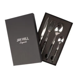 Jay Hill Bestekset Laguiole - Zwart - 16-delig / 4 Personen -Beste Keukengerei 3 8720812849643 2 1