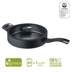 Berndes Hapjespan B.Green - ø 28 Cm / 3.5 Liter - Standaard Anti-aanbaklaag -Beste Keukengerei 35450 Product5B15D
