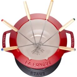 Staub Fondueset Kersenrood - ø 20 Cm / 2.36 Liter -Beste Keukengerei 40511 975 0 7