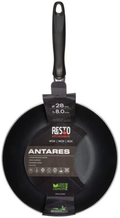 Resto Kitchenware Wokpan Antares - ø 28 Cm - Standaard Anti-aanbaklaag -Beste Keukengerei 4260709010137