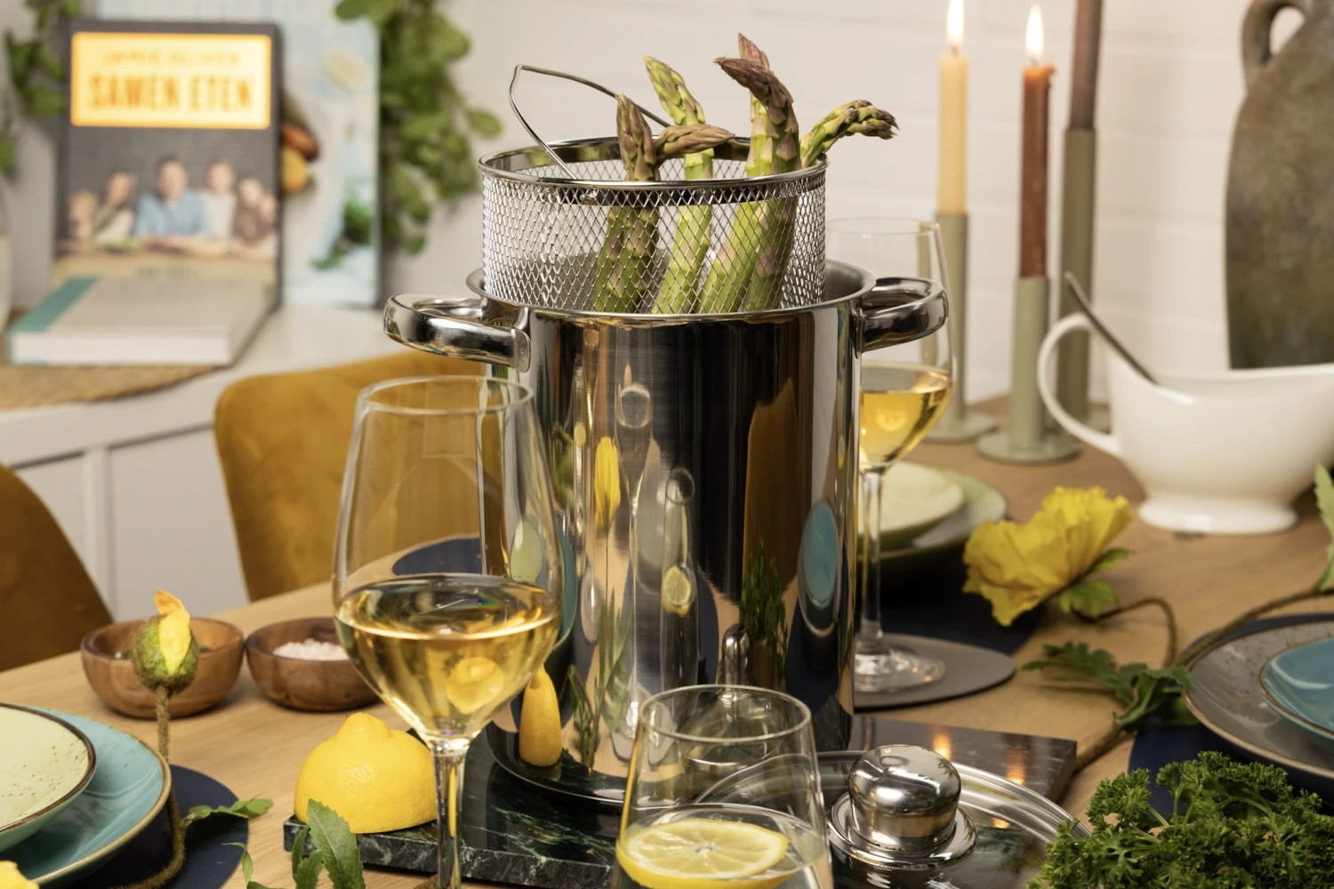 Cooking Pastapan / Aspergepan - RVS - ø 16 Cm / 4.0 Liter 4 Cooking Pastapan / Aspergepan - RVS - ø 16 Cm / 4.0 Liter - Afbeelding 2