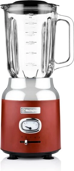 Westinghouse Retro Waterkoker + Broodrooster 2 Sleuven + Blender - Rood -Beste Keukengerei 520x1200