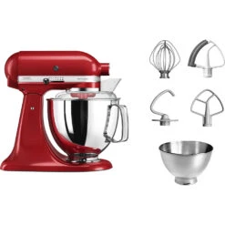 KitchenAid Keukenmachine Artisan - Kantelbare Kop - Keizerrood - 4.8 Liter - 5KSM175PSEER -Beste Keukengerei 8597015010105B15D