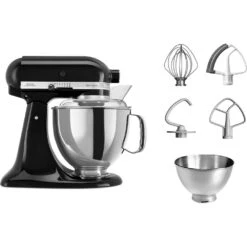 KitchenAid Keukenmachine Artisan - Kantelbare Kop - Onyx Zwart - 4.8 Liter - 5KSM175PSEOB -Beste Keukengerei 8597015010205B15D