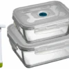 Sareva Vacuum Ovenschalen / Vershoudbakjes - Hittebestendig Glas - 3 Delige Set / 970 Ml + 1.7 Ltr -Beste Keukengerei 8720364455873 1