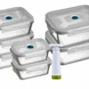 Sareva Vacuum Ovenschalen / Vershoudbakjes - Hittebestendig Glas - 8 Delige Set -Beste Keukengerei 8720364457549
