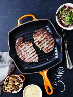 Le Creuset Grillpan Signature - Oranjerood - 26 X 26 Cm - Geëmailleerde Anti-aanbaklaag -Beste Keukengerei 9200000092682697 1