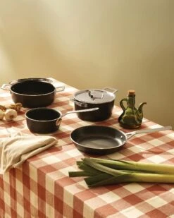 Alessi Pannenset Pots&Pans - AJM100S6 A - Zwart - 4 Delige Set - Door Jasper Morrison -Beste Keukengerei AJM100S6 A 02