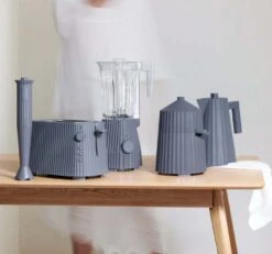 Alessi Staafmixer Plissé - 2 Standen - Grijs - Michele De Lucchi - MDL10 G -Beste Keukengerei Alessi Plisse Grijs 7