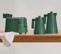 Alessi Broodrooster Plissé - 6 Standen - Groen - Michele De Lucchi - MDL08 GR -Beste Keukengerei Alessi Plisse Groen 2