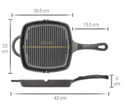 Blackwell Grillpan - Gietijzer - 23 X 23 Cm - Zonder Anti-aanbaklaag -Beste Keukengerei Asset 34@2x 80