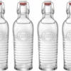 Bormioli Rocco Beugelflessen / Weckflessen Officina 1825 - Transparant - 1.2 Liter - 4 Stuks