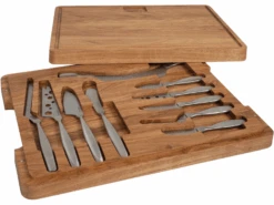 Boska Kaasset Ultimate Monaco+ (Eikenhouten Serveerplank & 10 RVS Kaasmessen) - 11 Delige Set -Beste Keukengerei CL productafbeeldingen 19
