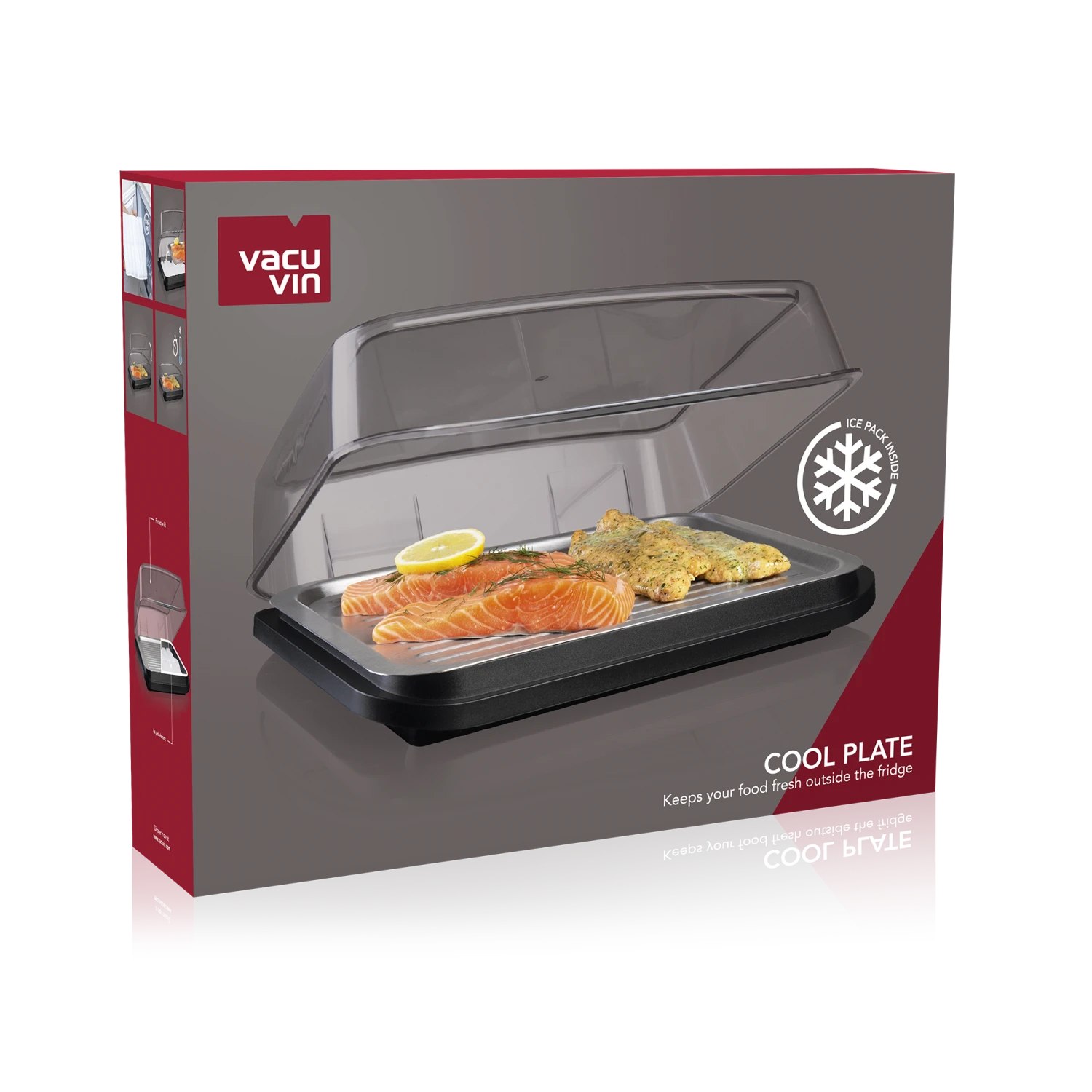 Vacu Vin Koelhoudplaat Active Cool Plate - Zwart 6 Vacu Vin Koelhoudplaat Active Cool Plate - Zwart - Afbeelding 4