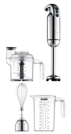Dualit Staafmixer Set - 3-delig - Zilver - D88930 -Beste Keukengerei D88930 002 Staafmixer lang 264x500 1