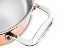 DUCQ Pannenset (Kookpan ø 18 / 20 / 20 Cm + Steelpan ø 16 Cm) + Deksels - Koper - 4 Delige Set 25 DUCQ Pannenset (Kookpan ø 18 / 20 / 20 Cm + Steelpan ø 16 Cm) + Deksels - Koper - 4 Delige Set -Beste Keukengerei DUCQ handle 1 3