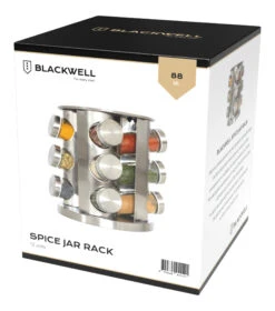 Blackwell Kruidenrek / Kruidencarrousel - Inclusief 12 Kruidenpotjes - RVS -Beste Keukengerei Kruidenrek 12 units Current View
