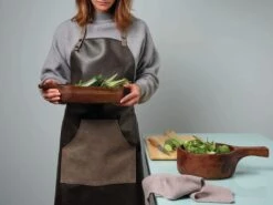 ASA Selection Keukenschort PVC Bruin 90 X 82 Cm -Beste Keukengerei Lederschuerze braun