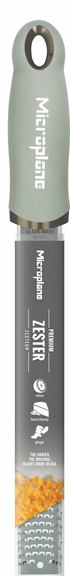 Microplane Rasp Premium Classic - Fijn - Sage Green -Beste Keukengerei Microplane Premium Classic 46723 Zester Sage Green decall