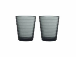 Iittala Glas Aino Aalto - Donkergrijs - 220 Ml - 2 Stuks