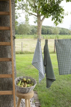 Walra Keukendoeken Set Cubes Uni, Stripes & Blocks Legergroen 50 X 70 Cm - 3 Stuks -Beste Keukengerei WALRA TT DRYWITH SET 50X70 ARMYGREEN SF