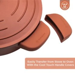 Westinghouse Hapjespan Performance - Rebel Red - ø 28 Cm / 4.1 Liter - Standaard Anti-aanbaklaag -Beste Keukengerei WCCC0095L28OR 5