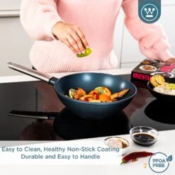 Westinghouse Wokpan Performance - Bravery Blue - ø 28 Cm - Standaard Anti-aanbaklaag -Beste Keukengerei WCCW0095028BL 4