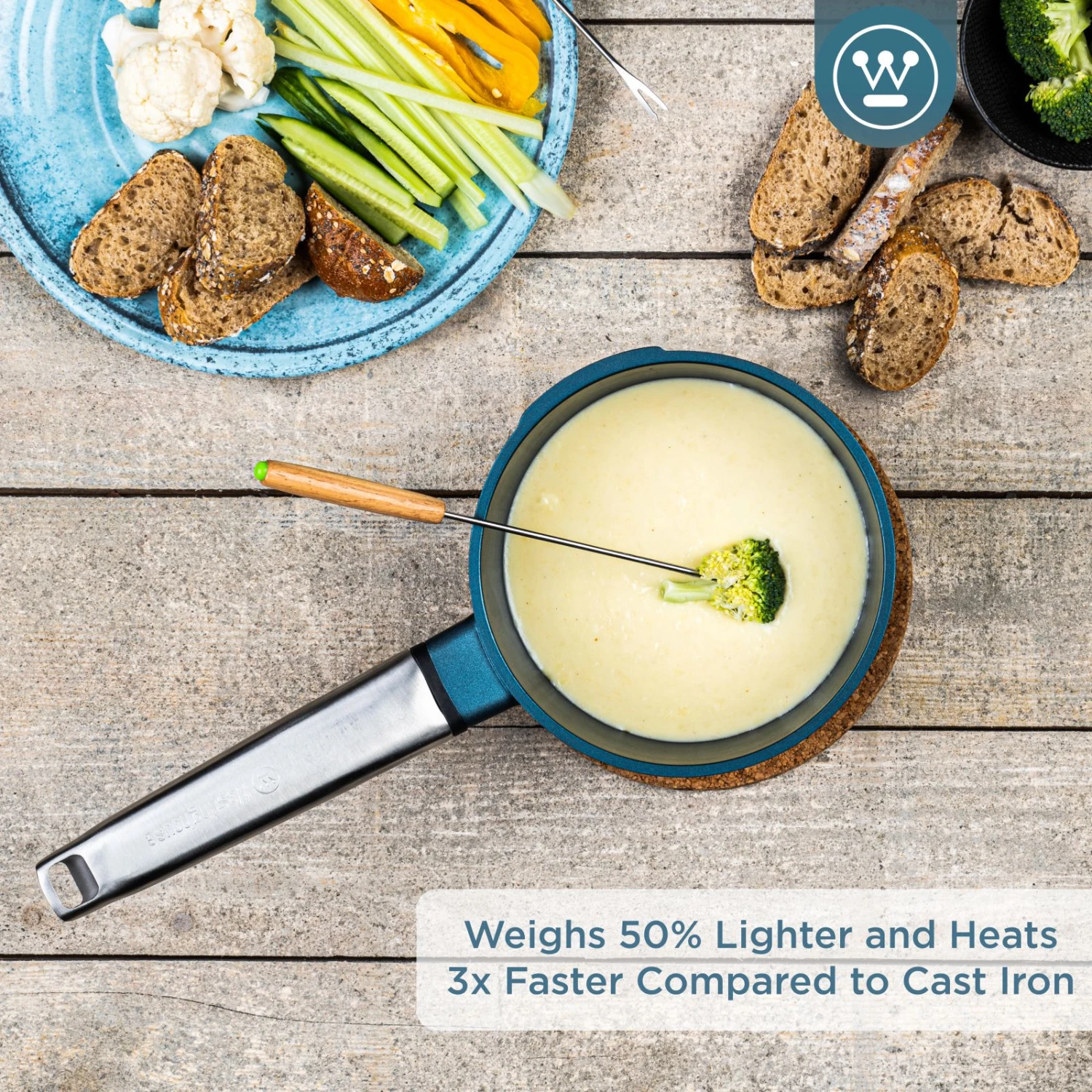 Westinghouse Steelpan Performance - Bravery Blue - ø 18 Cm / 1.9 Liter 8 Westinghouse Steelpan Performance - Bravery Blue - ø 18 Cm / 1.9 Liter - Afbeelding 6