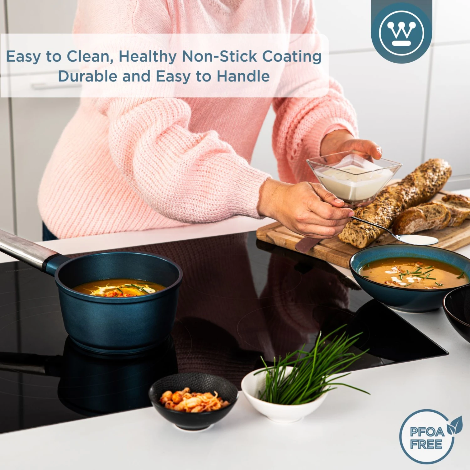 Westinghouse Steelpan Performance - Bravery Blue - ø 18 Cm / 1.9 Liter 5 Westinghouse Steelpan Performance - Bravery Blue - ø 18 Cm / 1.9 Liter - Afbeelding 3