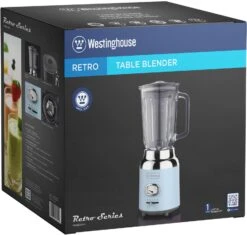 Westinghouse Blender Retro Collections - Blauw - 1.5 Liter - WKBE221BU -Beste Keukengerei WKBE221BU Table Blender BOX