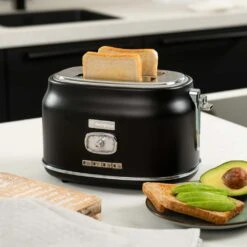 Westinghouse Broodrooster Retro Collections - 2 Sleuven - Liquorice Black - WKTTB857BK -Beste Keukengerei WKTTB857BK Retro 2 Slice Toaster 7