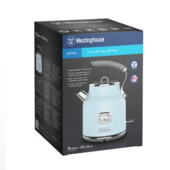 Westinghouse Waterkoker Retro Collections - 2200 W - Blauw - 1.7 Liter - WKWKH148BU -Beste Keukengerei WKWKH148BU Electric Kettle Retro BLUE Box