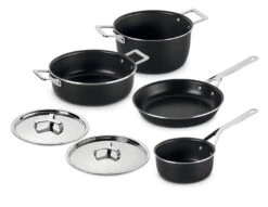 Alessi Pannenset Pots&Pans - AJM100S6 A - Zwart - 4 Delige Set - Door Jasper Morrison -Beste Keukengerei alessi pannenset pots pans zwart
