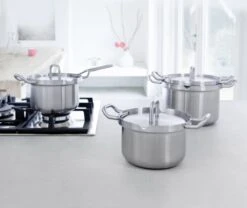 BK Pannenset Q-linair Master RVS - 4 Delige Set -Beste Keukengerei bk pannenset sfeer