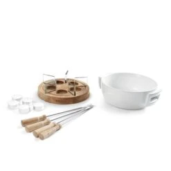 Boska Fondueset Twinkle - 4 Personen - Wit/bruin -Beste Keukengerei boska candle light fondue twinkle 6