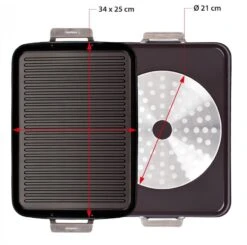 Valira Grillpan Aire Met Handgrepen - 34 X 25 Cm - Standaard Anti-aanbaklaag -Beste Keukengerei ceramic grill pan aire.jpg3