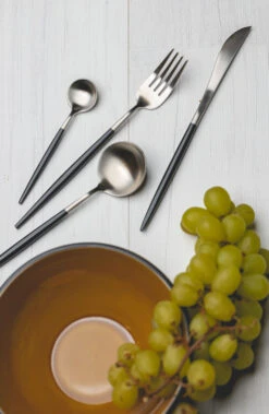 Jay Hill Bestekset - RVS / Zwart - 24 Delig / 6 Personen -Beste Keukengerei jay hill bestek rvs 1 2