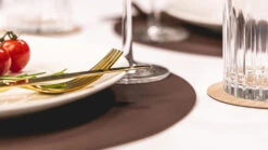 Jay Hill Placemats - Vegan Leer - Bruin / Zand - Dubbelzijdig - ø 38 Cm - 6 Stuks -Beste Keukengerei jay hill placemat 2