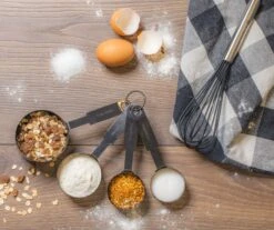 Sareva Maatschepjes - Zwart - 4-delig -Beste Keukengerei maatschepjes0 4